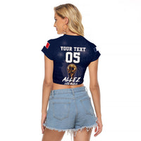 Custom World Football 2026 France Raglan Cropped T Shirt Allez Les Bleus