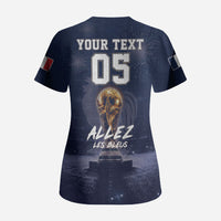 Custom World Football 2026 France Scrub Top Allez Les Bleus