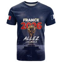 Custom World Football 2026 France T Shirt Allez Les Bleus