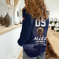 Custom World Football 2026 France Women Casual Shirt Allez Les Bleus