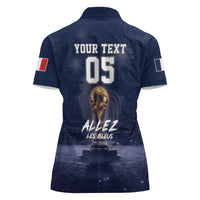 Custom World Football 2026 France Women Polo Shirt Allez Les Bleus