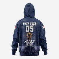 Custom World Football 2026 France Zip Hoodie Allez Les Bleus