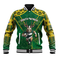 Custom South Africa Rugby 2024 Baseball Jacket Go Bokke African Pattern LT05 - Wonder Print Shop