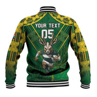 Custom South Africa Rugby 2024 Baseball Jacket Go Bokke African Pattern LT05 - Wonder Print Shop