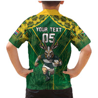 Custom South Africa Rugby 2024 Family Matching Mermaid Dress and Hawaiian Shirt Go Bokke African Pattern LT05 - Wonder Print Shop