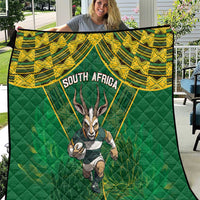 South Africa Rugby 2024 Quilt Go Bokke African Pattern LT05 - Wonder Print Shop