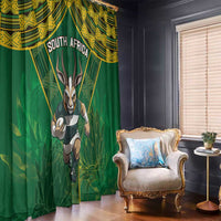 South Africa Rugby 2024 Window Curtain Go Bokke African Pattern LT05 - Wonder Print Shop