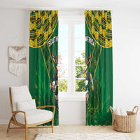 South Africa Rugby 2024 Window Curtain Go Bokke African Pattern LT05 - Wonder Print Shop