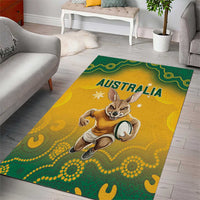 Australia Rugby 2024 Area Rug Go Wallabies Aboriginal Pattern LT05 - Wonder Print Shop