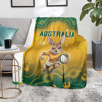 Australia Rugby 2024 Blanket Go Wallabies Aboriginal Pattern