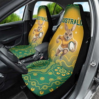 Australia Rugby 2024 Car Seat Cover Go Wallabies Aboriginal Pattern LT05 - Wonder Print Shop
