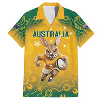Custom Australia Rugby 2024 Family Matching Long Sleeve Bodycon Dress and Hawaiian Shirt Go Wallabies Aboriginal Pattern LT05 - Wonder Print Shop