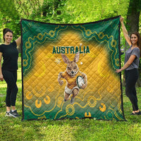 Australia Rugby 2024 Quilt Go Wallabies Aboriginal Pattern LT05 - Wonder Print Shop