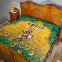 Australia Rugby 2024 Quilt Go Wallabies Aboriginal Pattern LT05 - Wonder Print Shop