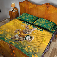 Australia Rugby 2024 Quilt Bed Set Go Wallabies Aboriginal Pattern LT05 - Wonder Print Shop