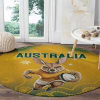Australia Rugby 2024 Round Carpet Go Wallabies Aboriginal Pattern