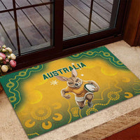 Australia Rugby 2024 Rubber Doormat Go Wallabies Aboriginal Pattern LT05 - Wonder Print Shop