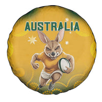 Australia Rugby 2024 Spare Tire Cover Go Wallabies Aboriginal Pattern LT05 - Wonder Print Shop