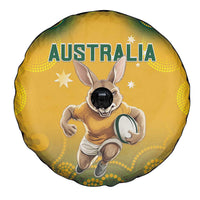 Australia Rugby 2024 Spare Tire Cover Go Wallabies Aboriginal Pattern LT05 - Wonder Print Shop