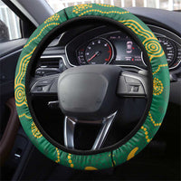 Australia Rugby 2024 Steering Wheel Cover Go Wallabies Aboriginal Pattern LT05 - Wonder Print Shop