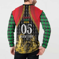 Custom St Kitts Nevis Cricket Patriots Button Sweatshirt Road To Victory - Wonder Print Shop