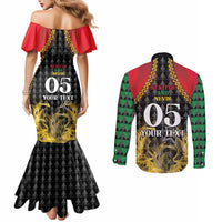 Custom St Kitts Nevis Cricket Patriots Couples Matching Mermaid Dress and Long Sleeve Button Shirt Road To Victory - Wonder Print Shop