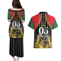 Custom St Kitts Nevis Cricket Patriots Couples Matching Puletasi and Hawaiian Shirt Road To Victory - Wonder Print Shop