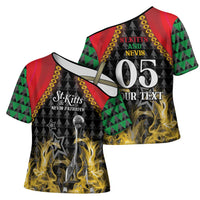 Custom St Kitts Nevis Cricket Patriots Cross Shoulder Shirt Road To Victory - Wonder Print Shop