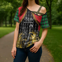 Custom St Kitts Nevis Cricket Patriots Cross Shoulder Shirt Road To Victory - Wonder Print Shop