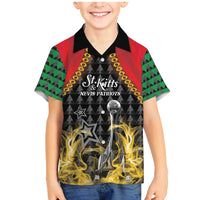 Custom St Kitts Nevis Cricket Patriots Family Matching Mermaid Dress and Hawaiian Shirt Road To Victory - Wonder Print Shop