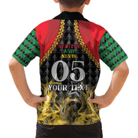 Custom St Kitts Nevis Cricket Patriots Family Matching Short Sleeve Bodycon Dress and Hawaiian Shirt Road To Victory - Wonder Print Shop