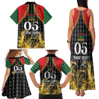 Custom St Kitts Nevis Cricket Patriots Family Matching Tank Maxi Dress and Hawaiian Shirt Road To Victory - Wonder Print Shop