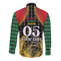 Custom St Kitts Nevis Cricket Patriots Long Sleeve Button Shirt Road To Victory - Wonder Print Shop