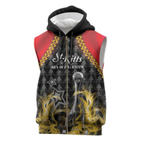 Custom St Kitts Nevis Cricket Patriots Sleeveless Zip Hoodie Road To Victory - Wonder Print Shop