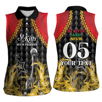 Custom St Kitts Nevis Cricket Patriots Women Sleeveless Polo Shirt Road To Victory - Wonder Print Shop
