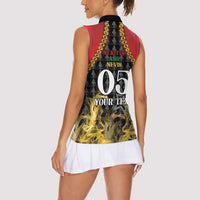 Custom St Kitts Nevis Cricket Patriots Women Sleeveless Polo Shirt Road To Victory - Wonder Print Shop