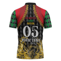 Custom St Kitts Nevis Cricket Patriots Zipper Polo Shirt Road To Victory - Wonder Print Shop