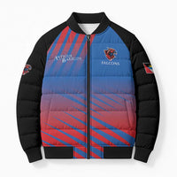 Custom Antigua and Barbuda Cricket Bomber Puffer Jacket Falcons Unstoppable - Wonder Print Shop