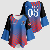 Custom Antigua and Barbuda Cricket Kimono Sleeve Blouse Falcons Unstoppable - Wonder Print Shop