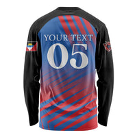 Custom Antigua and Barbuda Cricket Long Sleeve Shirt Falcons Unstoppable - Wonder Print Shop