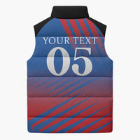 Custom Antigua and Barbuda Cricket Sleeveless Puffer Jacket Falcons Unstoppable - Wonder Print Shop