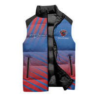 Custom Antigua and Barbuda Cricket Sleeveless Puffer Jacket Falcons Unstoppable - Wonder Print Shop