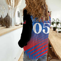 Custom Antigua and Barbuda Cricket Women Casual Shirt Falcons Unstoppable - Wonder Print Shop