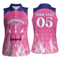 Custom Barbados Royals Cricket Women Sleeveless Polo Shirt Go Legends - Wonder Print Shop