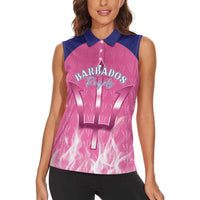 Custom Barbados Royals Cricket Women Sleeveless Polo Shirt Go Legends - Wonder Print Shop