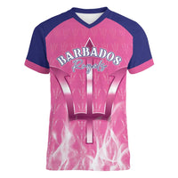 Custom Barbados Royals Cricket Women V-Neck T-Shirt Go Legends - Wonder Print Shop