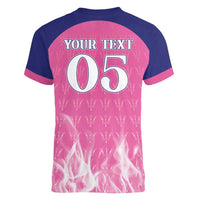 Custom Barbados Royals Cricket Women V-Neck T-Shirt Go Legends - Wonder Print Shop