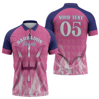 Custom Barbados Royals Cricket Zipper Polo Shirt Go Legends - Wonder Print Shop