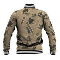 Black Cowboy Baseball Jacket Western Rodeo Melanin Black History
