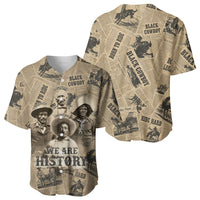 Black Cowboy Baseball Jersey Western Rodeo Melanin Black History